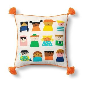 Christian Robison Embroidered Inclusive Differences Pillow